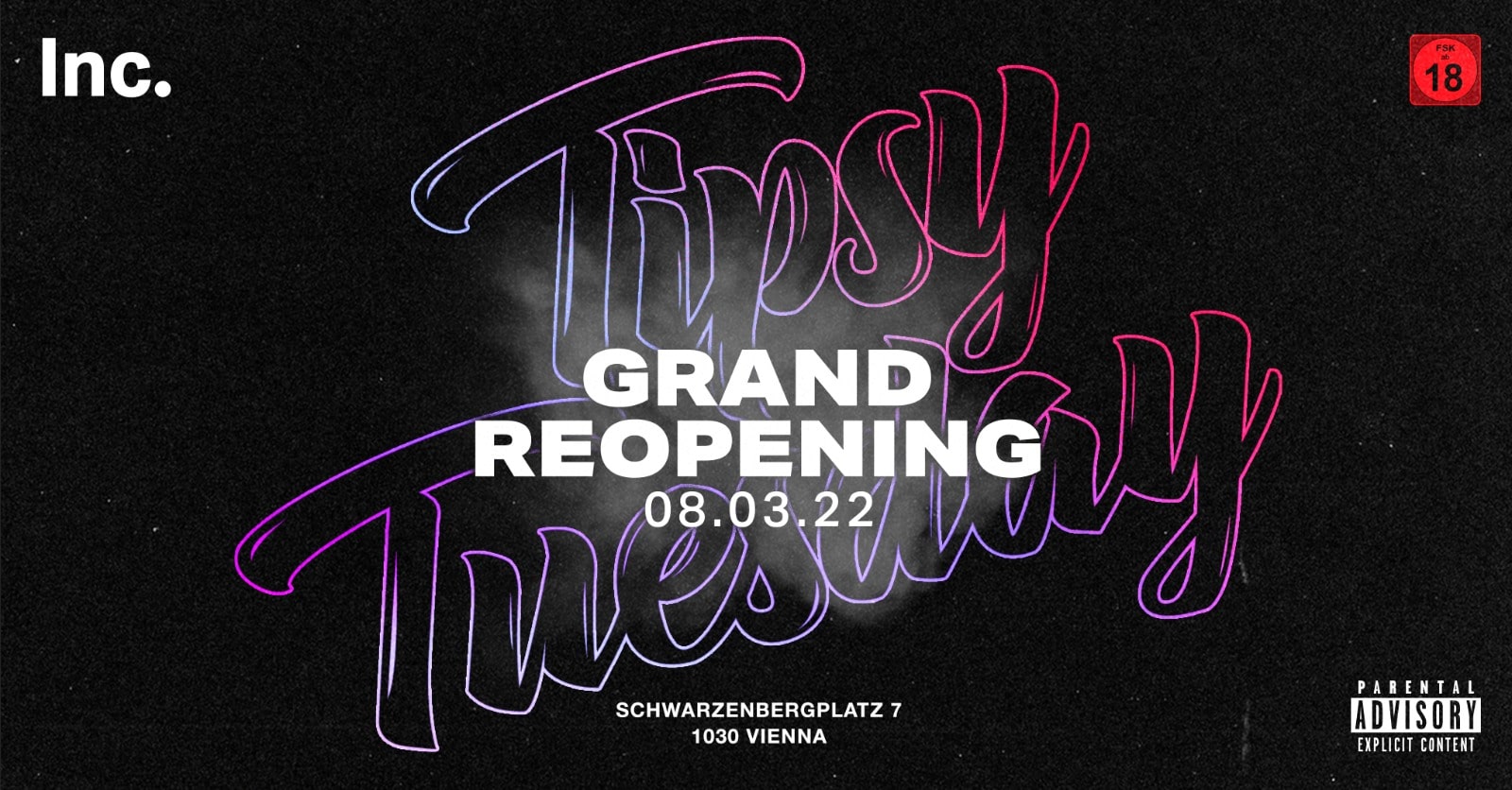 Events Wien: Tipsy Tuesday – Grand ReOpening 08.03.22