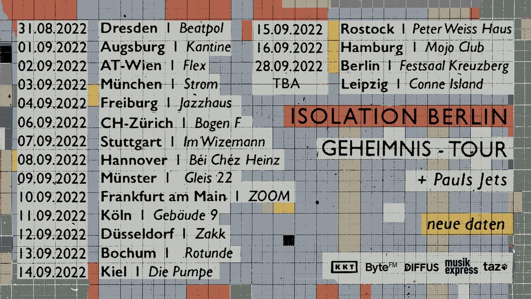 Events Wien: Isolation Berlin – Wien – Flex