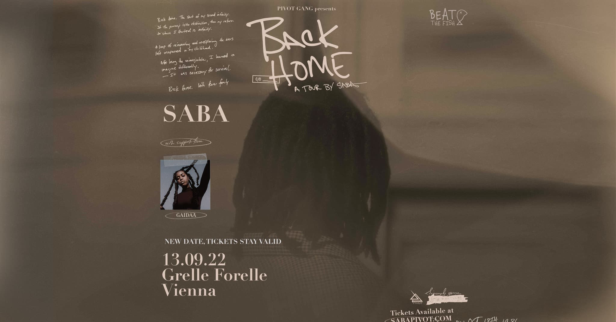 Events Wien: New Date! Saba – The Back Home Tour – Wien