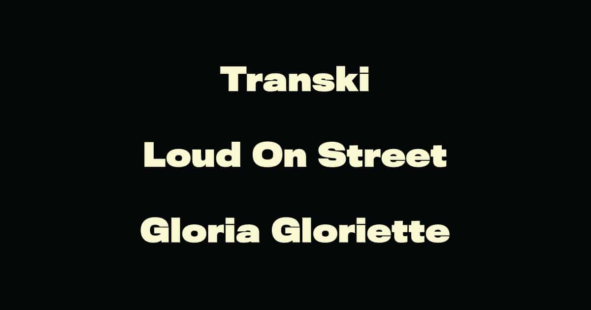 Events Wien: Transki . Loud On Stree . Gloria Gloriette