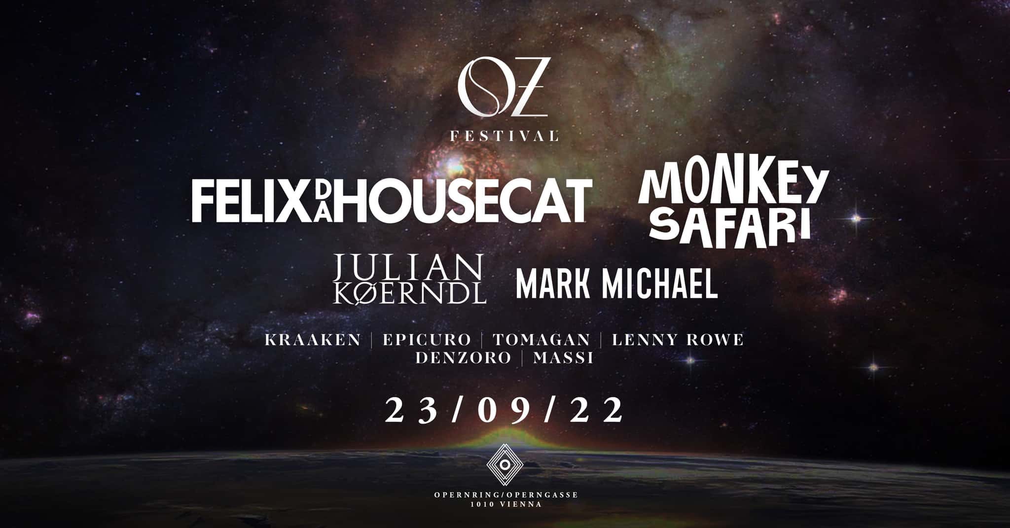 Events Wien: The Festival of Oz w/ Felix da Housecat & Monkey Safari