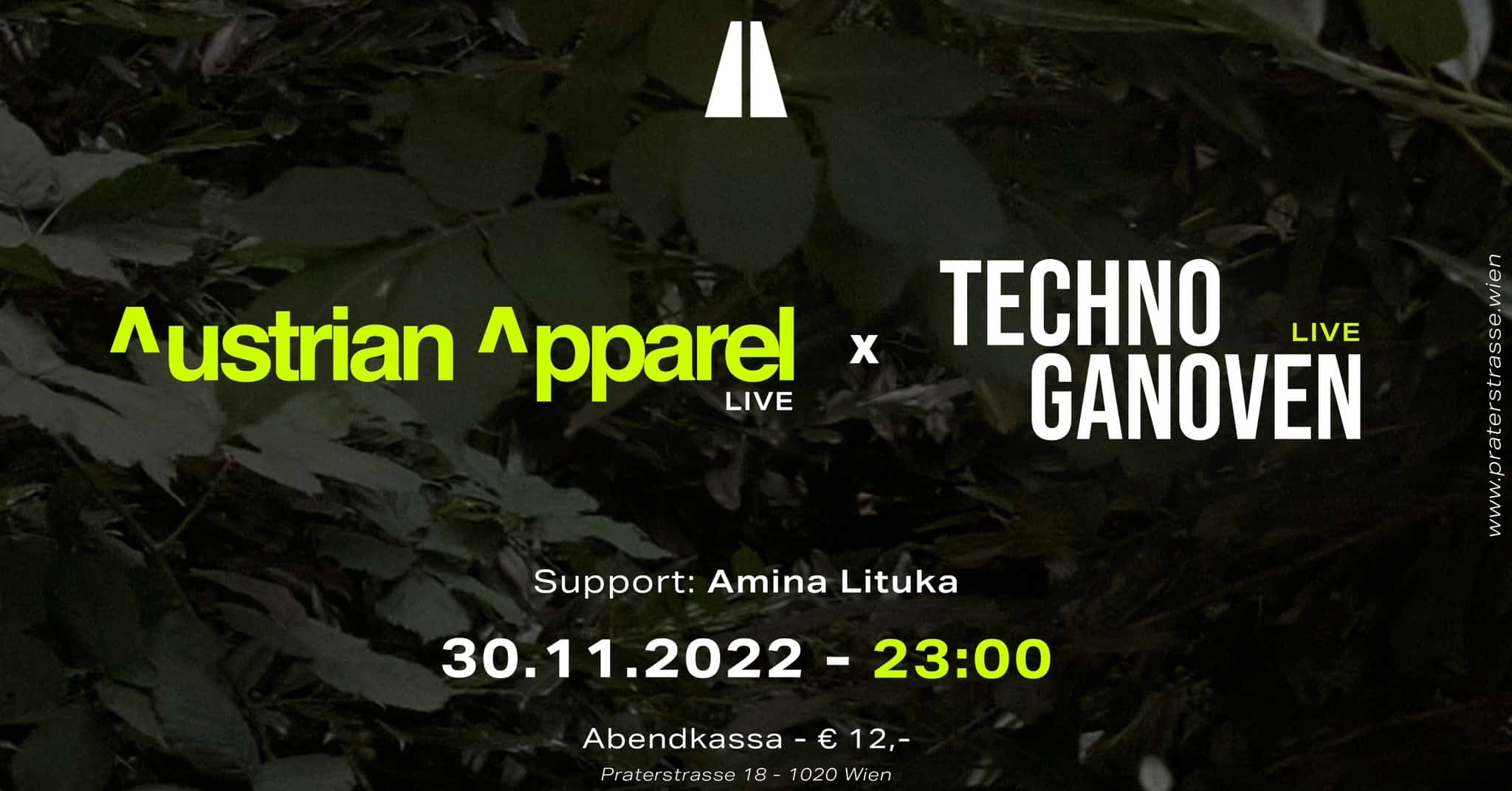 Events Wien: AUSTRIAN APPAREL live x TECHNO GANOVEN live