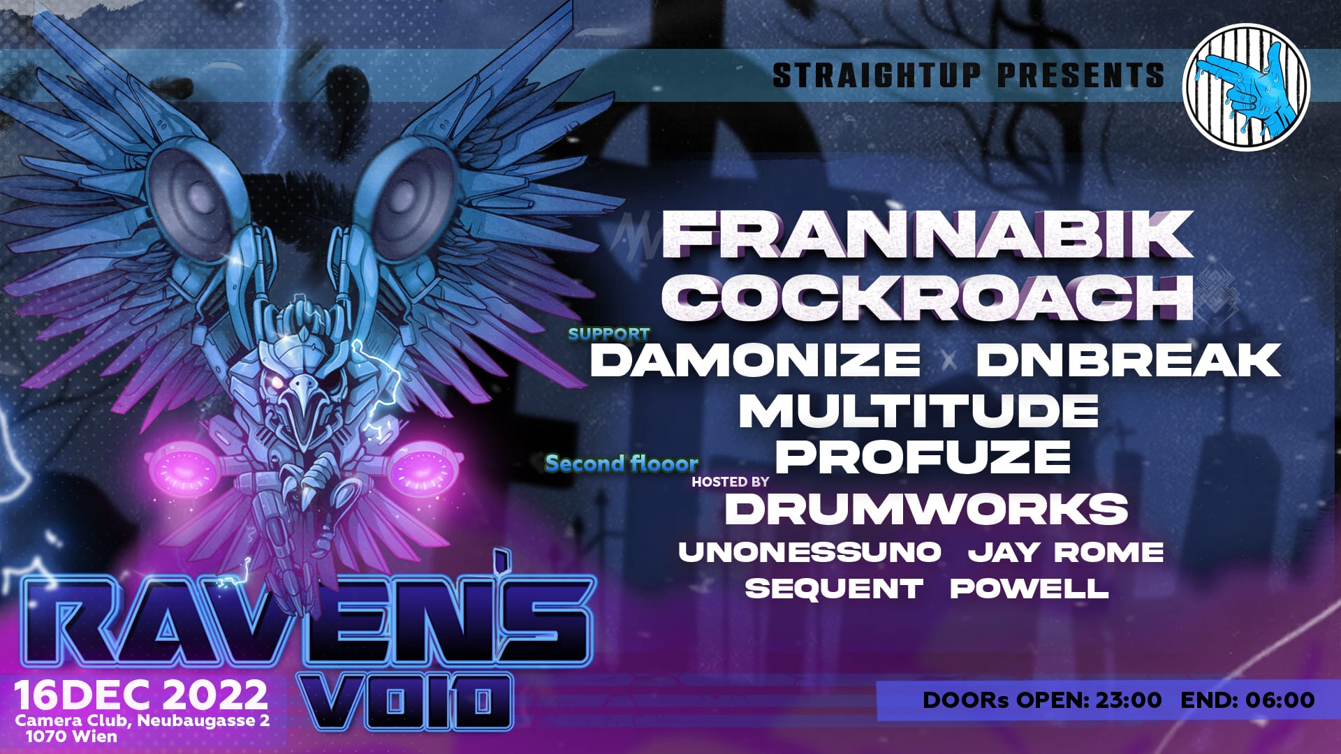 Events Wien: RAVEN’S VOID w/ FRANNABIK & COCKROACH