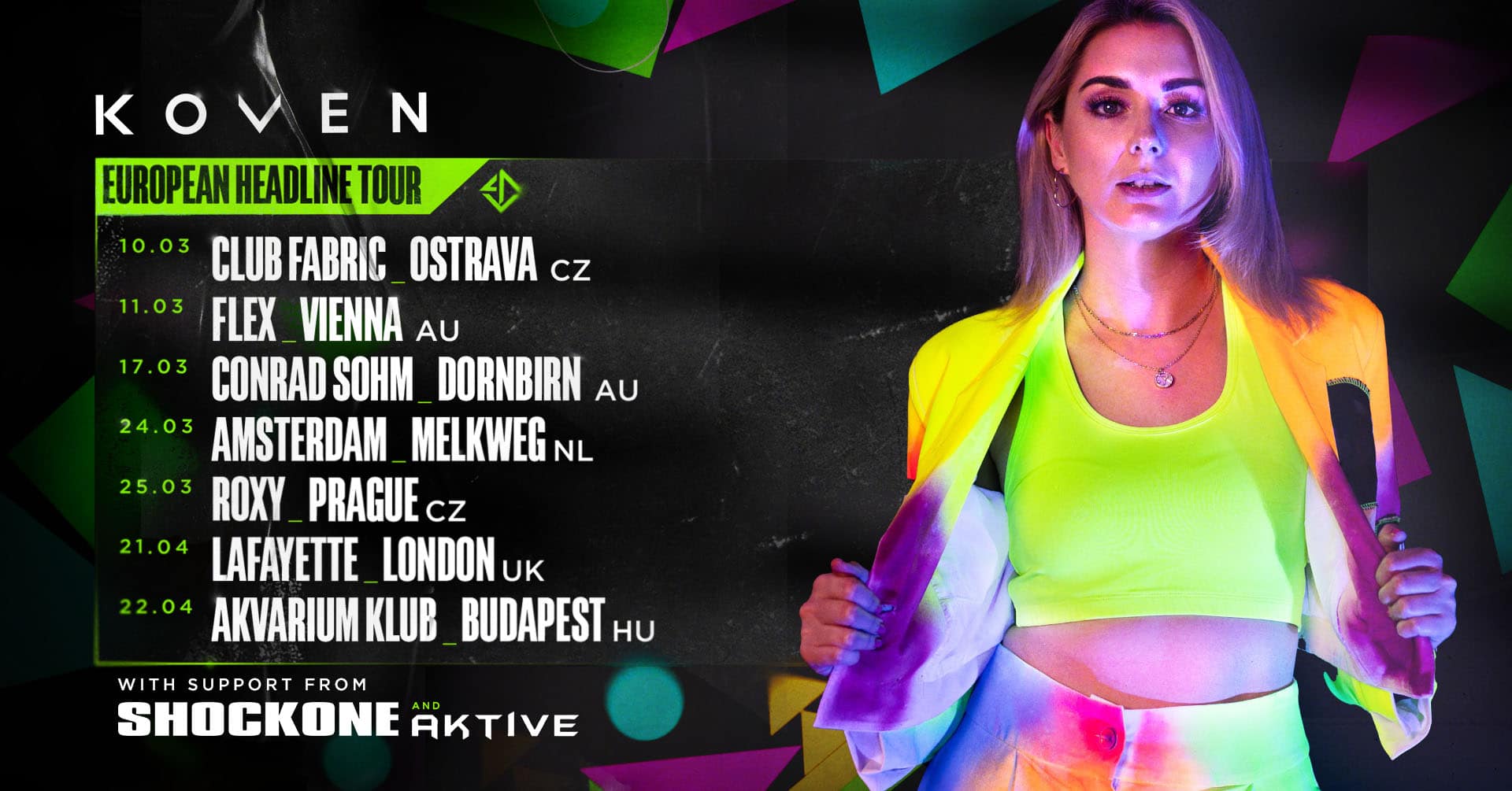 Events Wien: THE HIVE presents KOVEN, SHOCKONE and AKTIVE