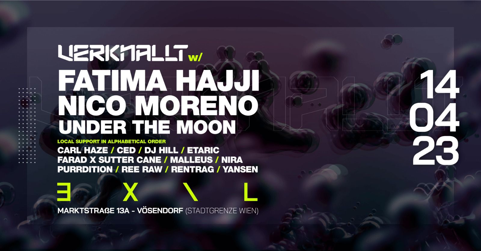 Events Wien: Verknallt w/ NICO MORENO, FATIMA HAJJI, UNDER THE MOON at EXIL