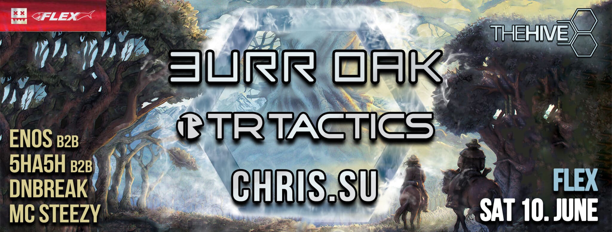 Events Wien: THE HIVE presents BURR OAK, TR Tactics & ChrisSU