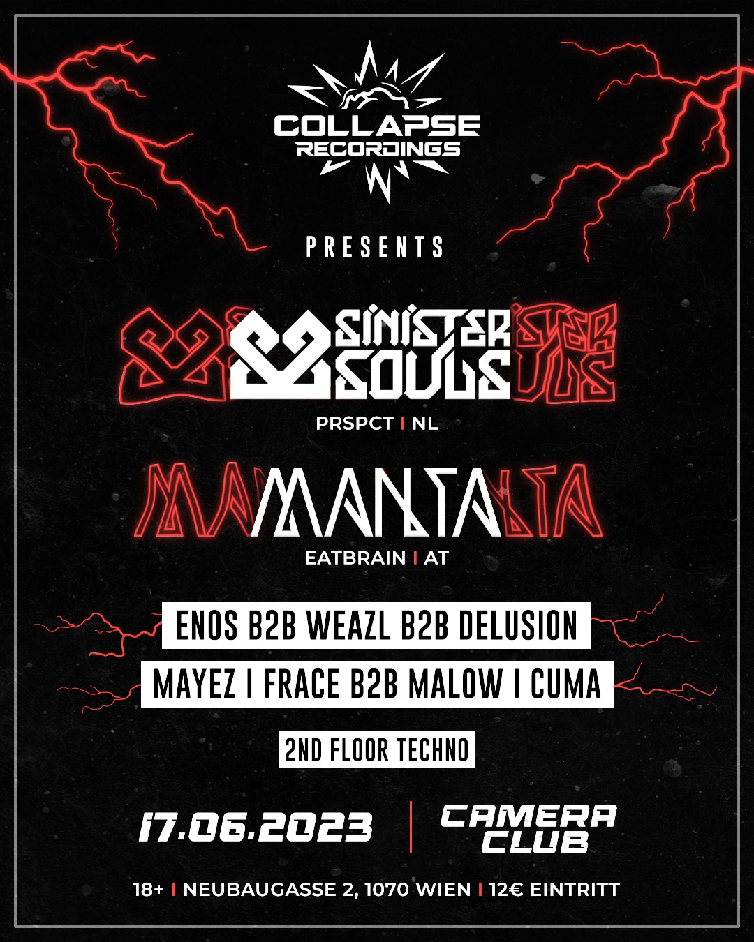 Events Wien: COLLAPSE presents Sinister Souls & Manta