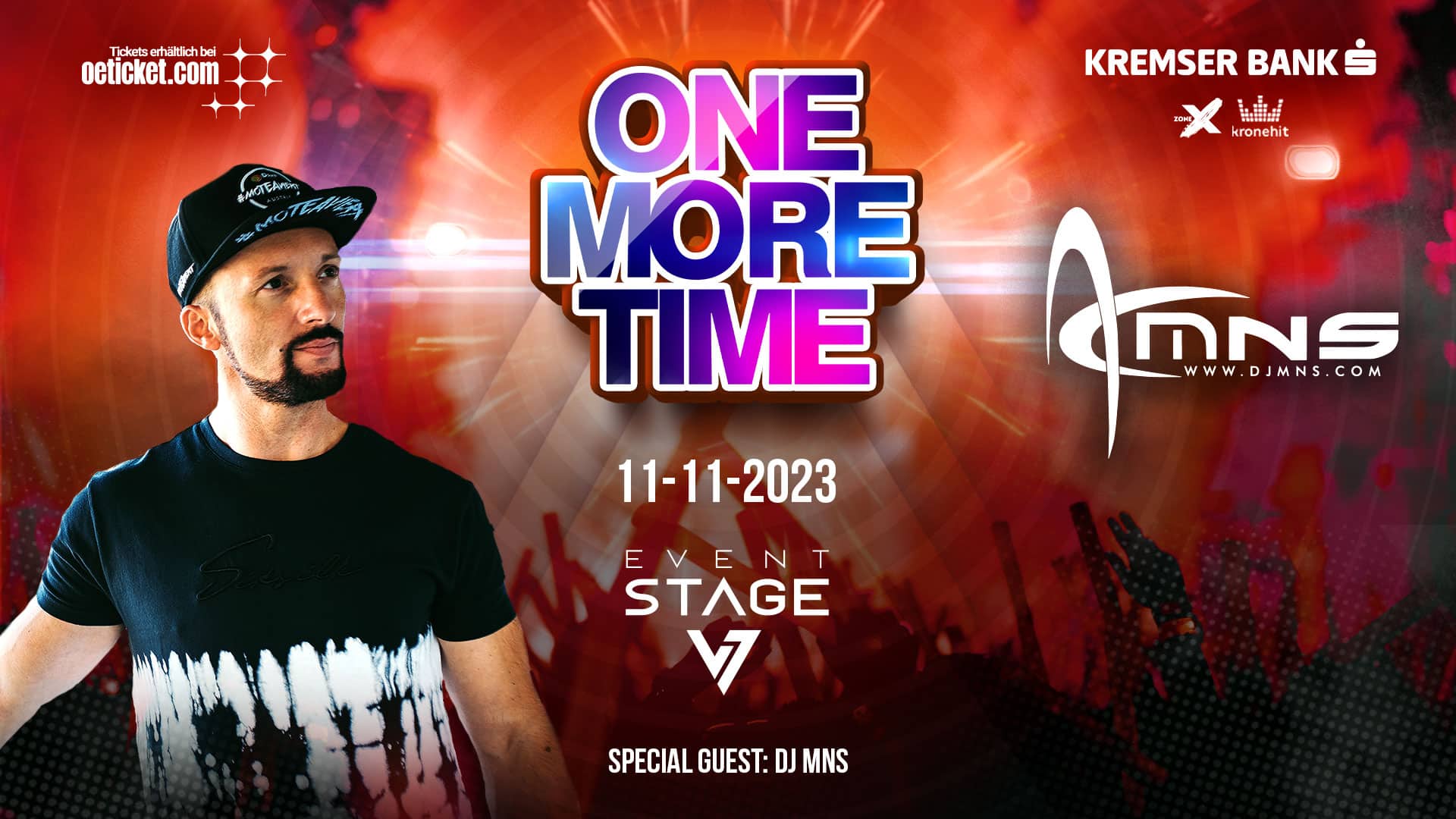 Events Wien: ONE MORE TIME mit Special ACT – DJ MNS