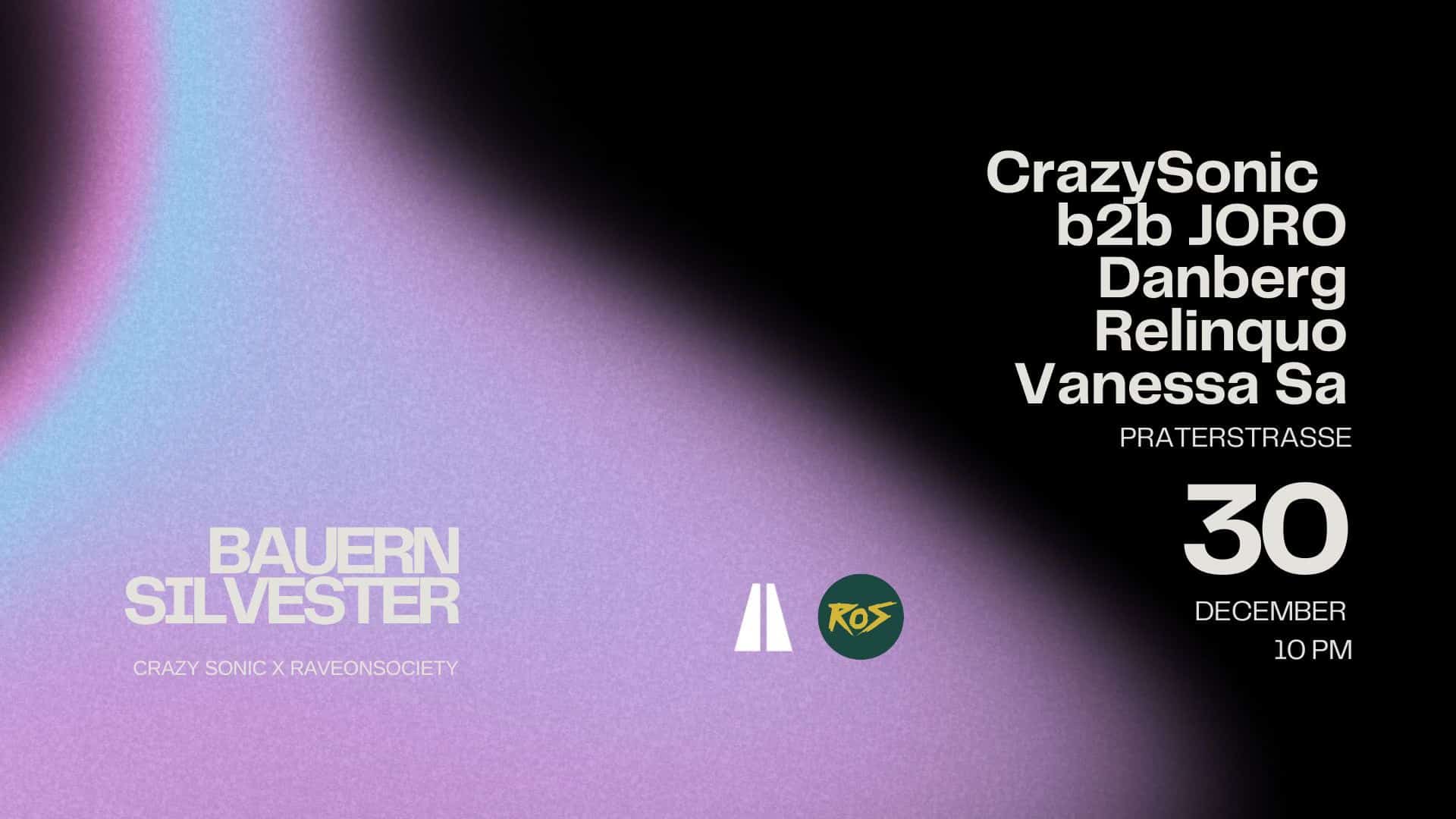 Bauernsilvester w/ Crazy Sonic X Rave On Society - WARDA 20231230