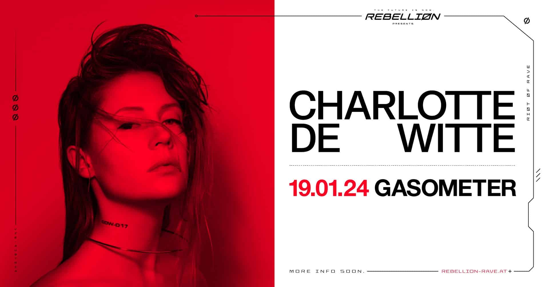 Events Wien: CHARLOTTE DE WITTE pres. by Rebelliøn | GASOMETER Vienna