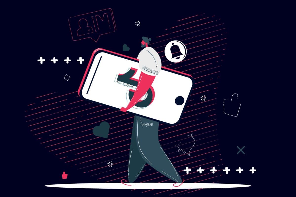 Male,Online,Content,Creator,Illustration ,Social,Media,Influencer,Concept,,Tiktok