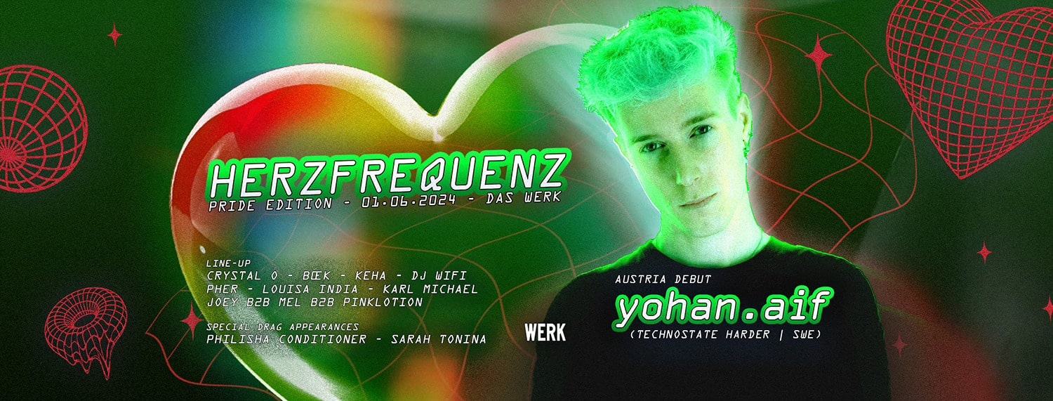 Events Wien: HERZFREQUENZ – PRIDE EDITION w/ YOHAN.AIF
