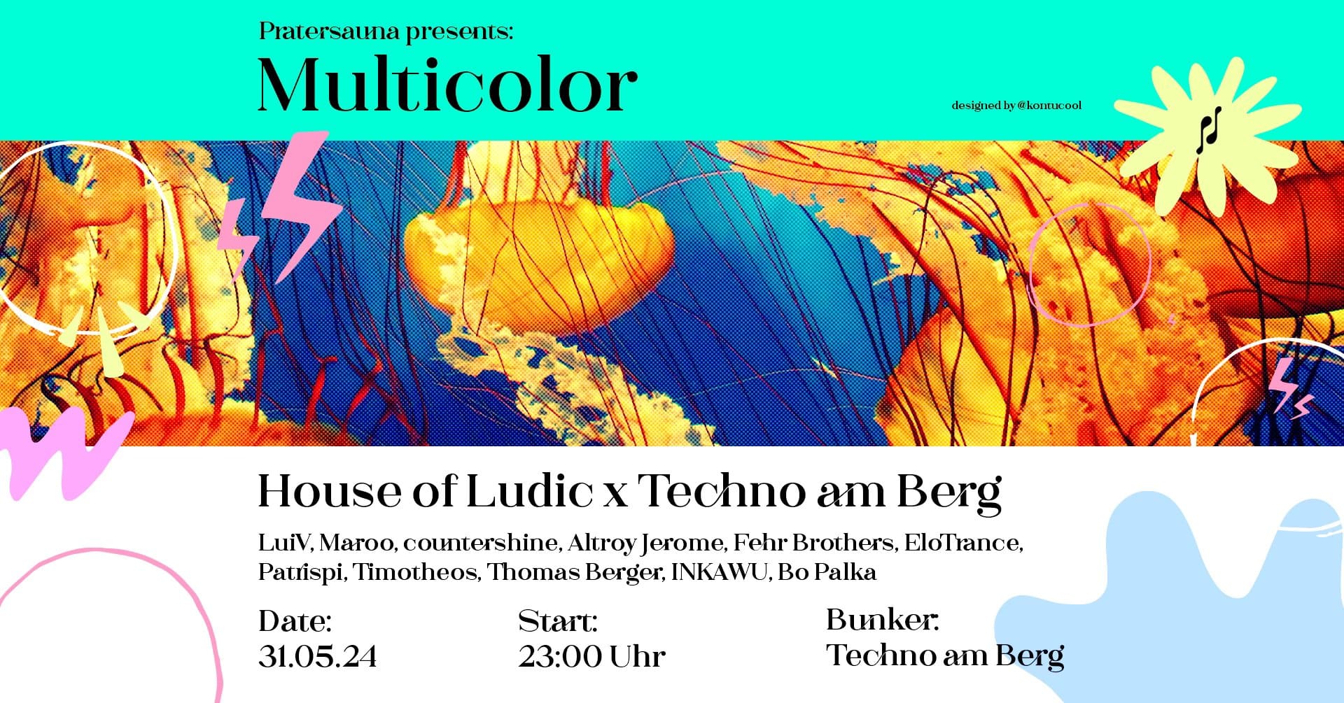 Events Wien: MULTICOLOR | House of Ludic x Techno am Berg