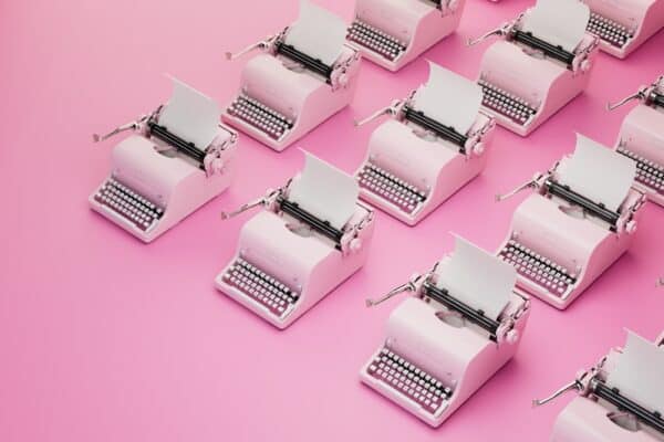 An,Abstract,Background,Consisting,Of,Patterns,Of,Old,Typewriters,With