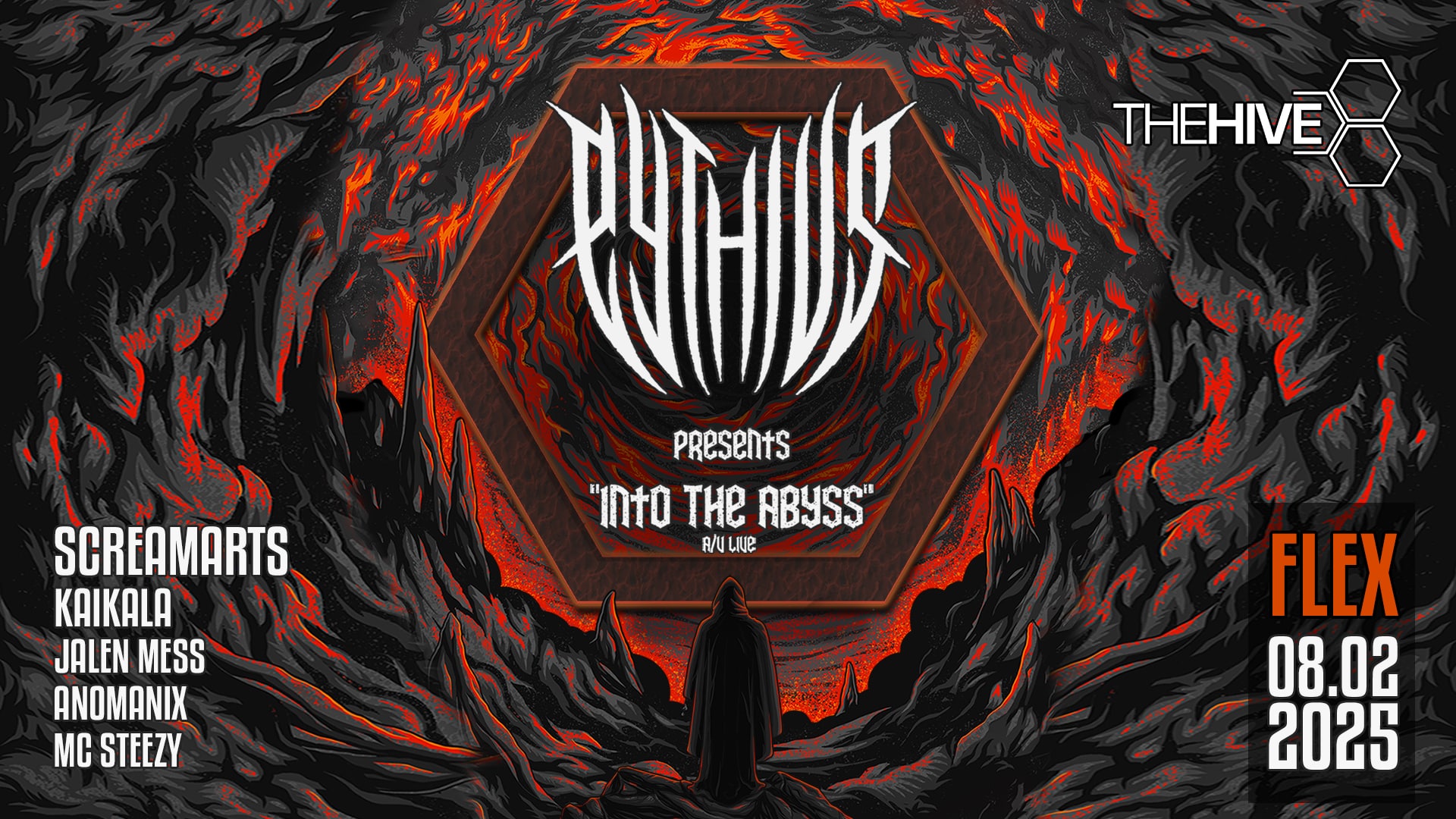 Events Wien: THE HIVE press. PYTHIUS „INTO THE ABYSS“ A/V LIVE