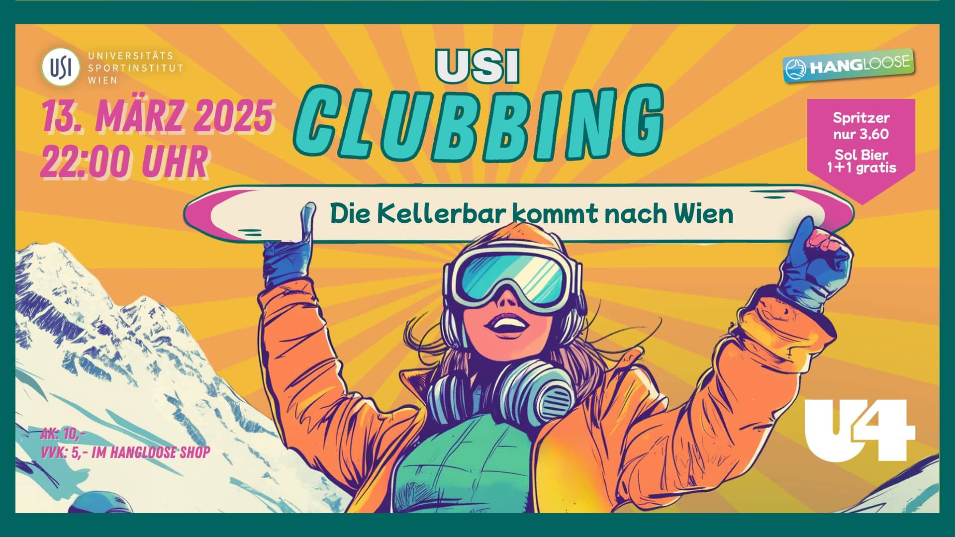 Events Wien: USI Clubbing Wien – Die legendäre Kellerbar kommt!