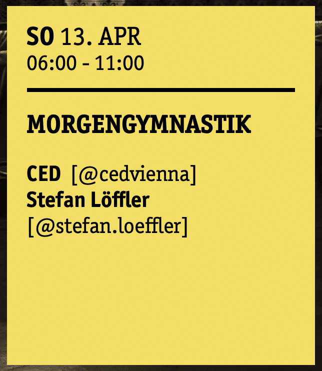 Events Wien: MORGENGYMNASTIK