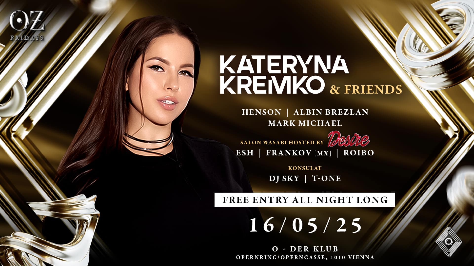 Events Wien: KATERYNA KREMKO aka [MISS K8 | UA] & OZ Friends! | FREE ENTRY!