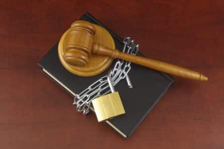 Unlocked,Book,With,Judge,Gavel ,Access,To,Information,Concept