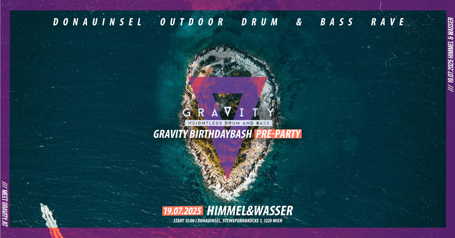 Events Wien: GRAVITY // DONAUINSEL OUTDOOR DRUM & BASS RAVE