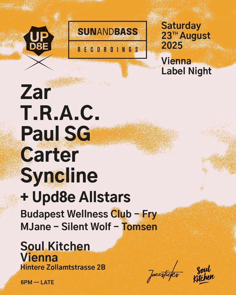 Events Wien: Upd8e pres. SUNANDBASS Rec. Label Night
