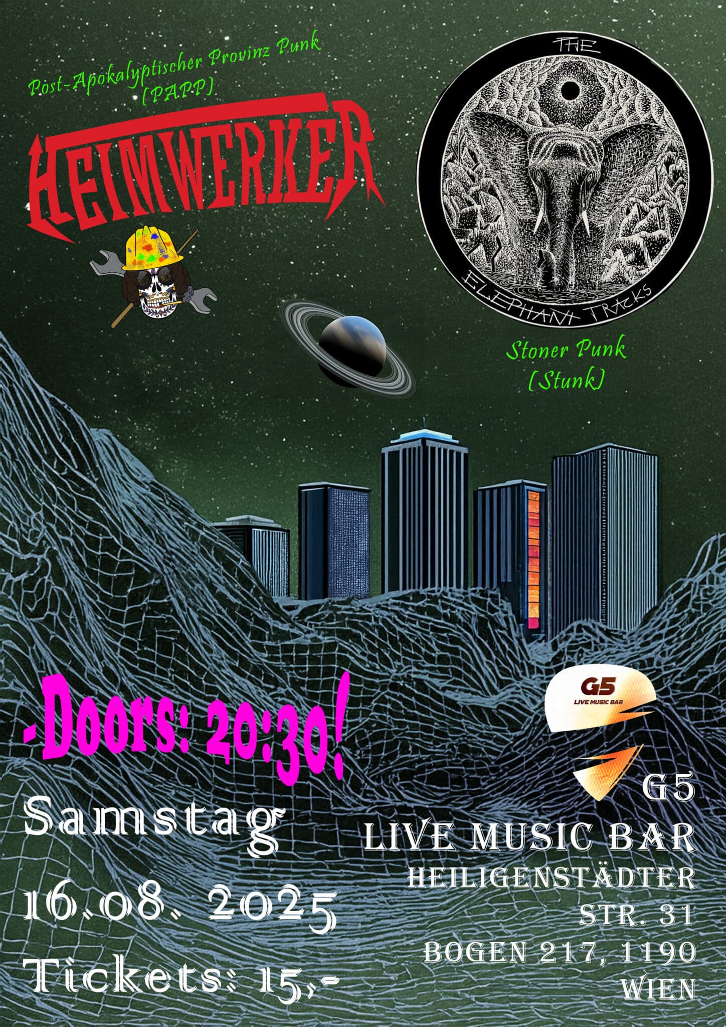 Events Wien: Heimwerker + The Elephant Tracks