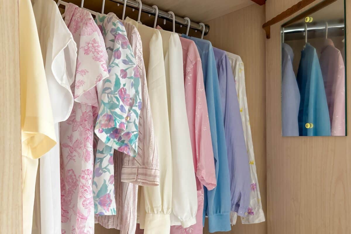 Spring,Pastel,Colored,Clothes,On,Hangers